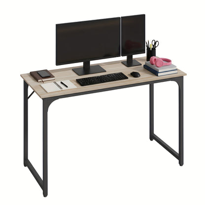 Bureau d'ordinateur 32/39/47 pouces – Bureau moderne pour écriture et gaming avec cadre en métal robuste, poste de travail pour bureau à domicile, PC, ordinateur portable et moniteur, 3 tailles disponibles