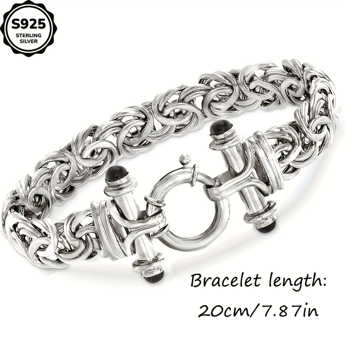 Bracelet classique pour femme en argent sterling 925 – Élégant bracelet chaîne en argent pour un anniversaire, une remise de diplôme et la Saint-Valentin, boîte cadeau incluse