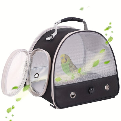 Foldable Bird Travel Cage Carrier for Parakeets Budgies Cockatiels Conures & Parrots – Compact Transport Case with Perch & Soft Mat Airline Approved for Vet Trips & Outdoor Adventures