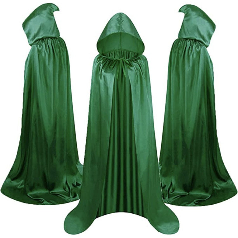 Cape de vampire gothique Halloween « Mort noire » 150 cm pour adultes – Aucun assemblage requis, costume à silhouette fluide pour maison de l'horreur, carnaval, cosplay, fête, décoration festive