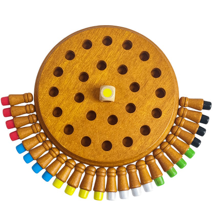 Jeu de mémoire en bois coloré pour enfants et famille - Jeu de société de voyage en bois massif amélioré, puzzle de stratégie pour l'entraînement cérébral, échecs à mémoire pour garçons et filles, cadeau d'anniversaire et de vacances, 3 ans et plus