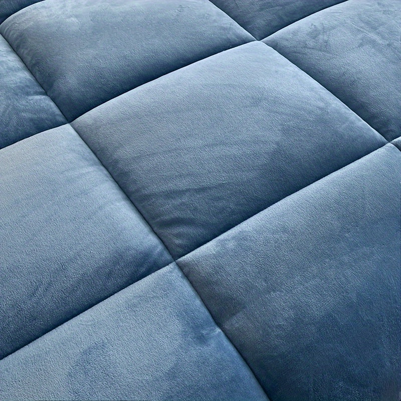 Couette toutes saisons – Douce et épaisse, piquage en damier, couleur unie, ultra-respirante, lavable en machine, pour l'automne, l'hiver et le printemps, tailles simple, double, grand lit et très grand lit