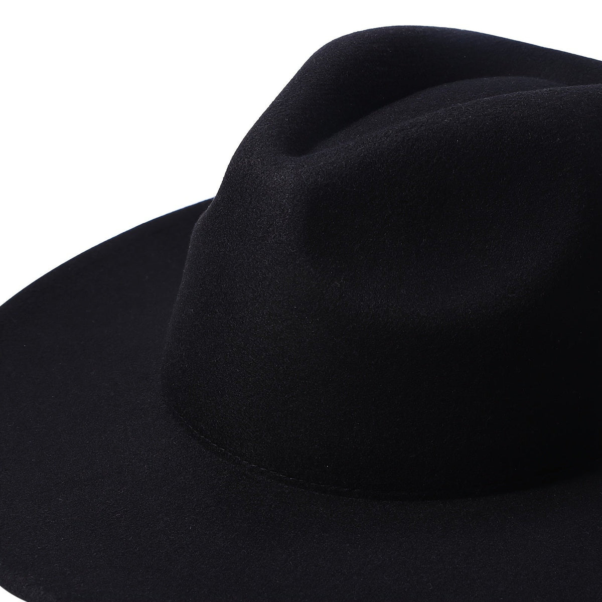 Chapeau de cow-boy à larges bords pour hommes et femmes – Fedora en feutre style western, chapeau style Panama Trilby jazz classique, chapeau de soleil pour festivals en plein air, voyages et tenue décontractée au quotidien