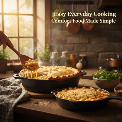 Ensemble d'ustensiles de cuisine en fonte, 6 pièces : poêle antiadhésive, cocotte, poêle à griller, kit pour induction, gaz, feu de camp, barbecue, cuisine en plein air et maison