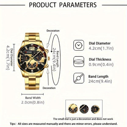 Coffret cadeau 12 pièces pour homme : montre et bijoux hip-hop – 3 montres analogiques à quartz + ensemble de 9 pièces comprenant bracelets, colliers et bagues, cadeau idéal pour Noël et les anniversaires