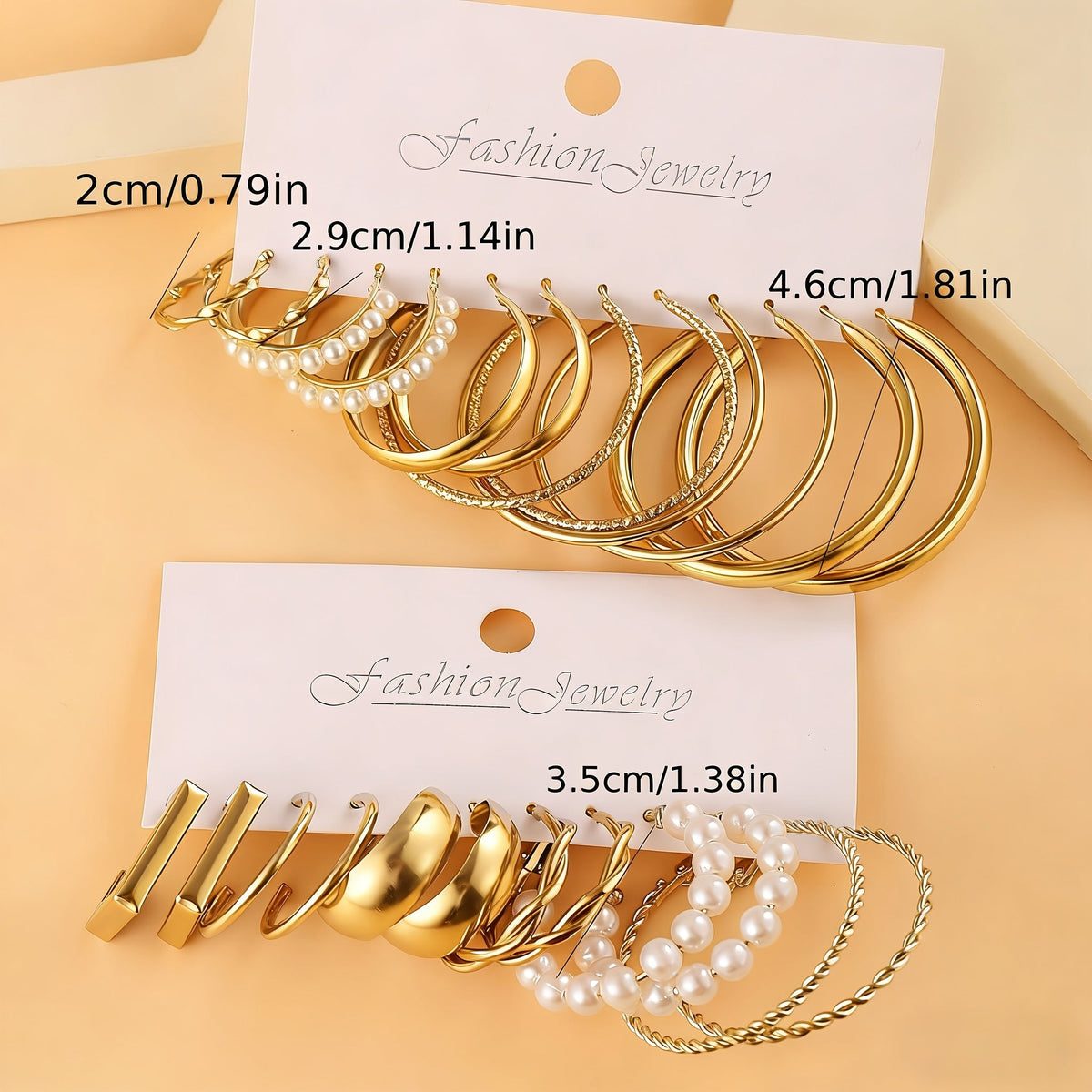 Lot de 48 paires de boucles d'oreilles bohèmes dorées pour femmes – Assortiment de clous, créoles et pendantes minimalistes vintage – Idéal pour le quotidien, les fêtes, les vacances et les cadeaux