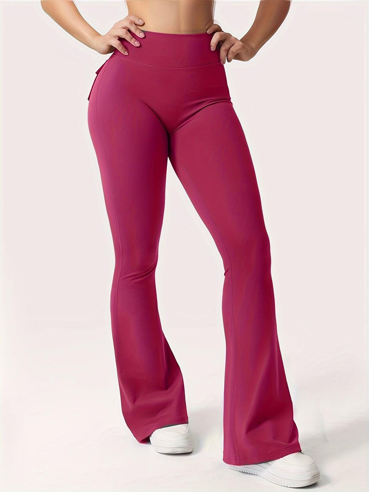 Lot de 3 pantalons évasés taille haute pour femmes – Leggings cargo de sport décontractés, gainants, galbants et séchage rapide, coupe longue, noir, gris, vert