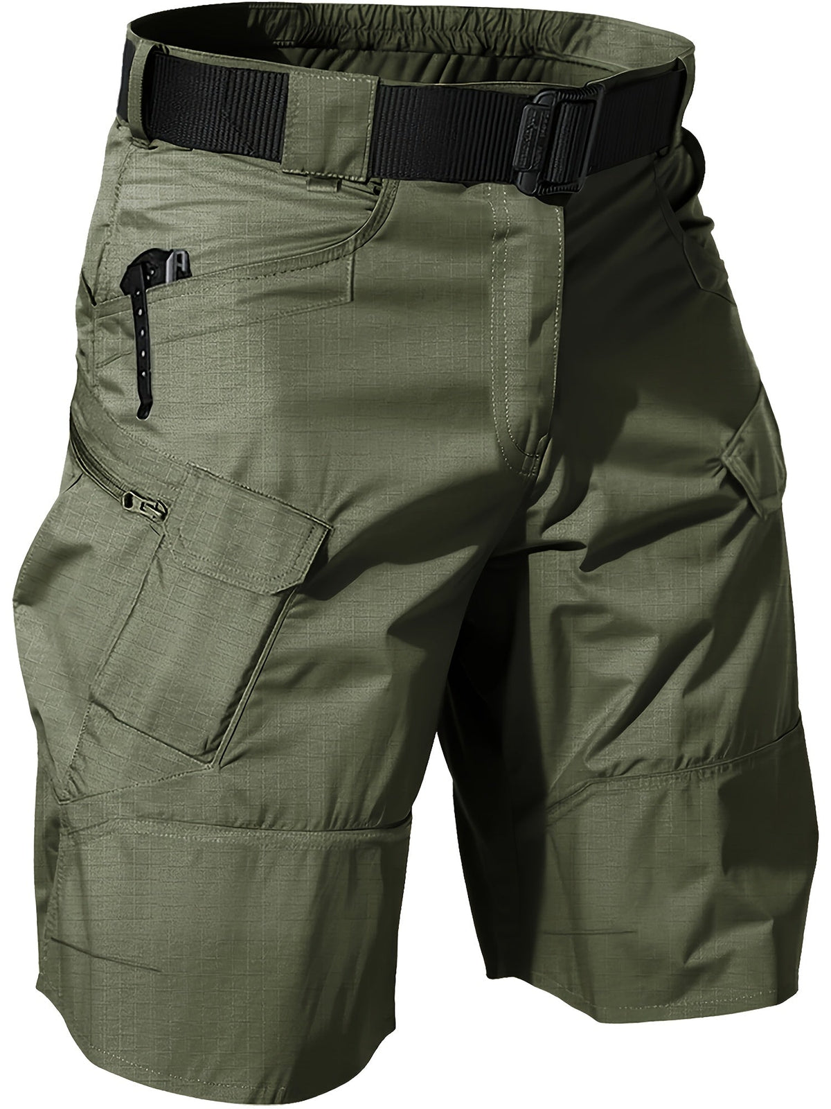Shorts cargo pour hommes – Shorts tactiques de travail respirants à séchage rapide avec design multi-poches pour la randonnée, le plein air, la pêche et le quotidien, Noir Kaki Gris Vert Fougère, Tailles S-XXXL