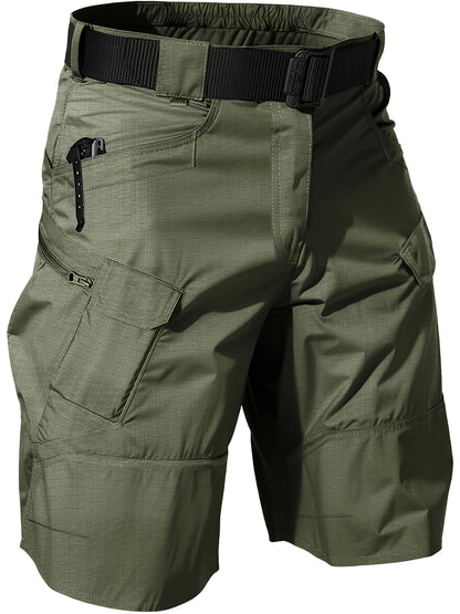 Shorts cargo pour hommes – Shorts tactiques de travail respirants à séchage rapide avec design multi-poches pour la randonnée, le plein air, la pêche et le quotidien, Noir Kaki Gris Vert Fougère, Tailles S-XXXL