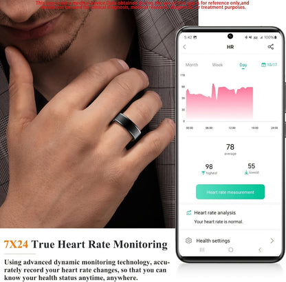 Smart Ring for Women – Fitness Tracker with Heart Rate, Sleep Monitor, Stress & Menstrual Tracking, 100+ Sports Modes, IP68 Waterproof, No Subscription, iPhone & Android