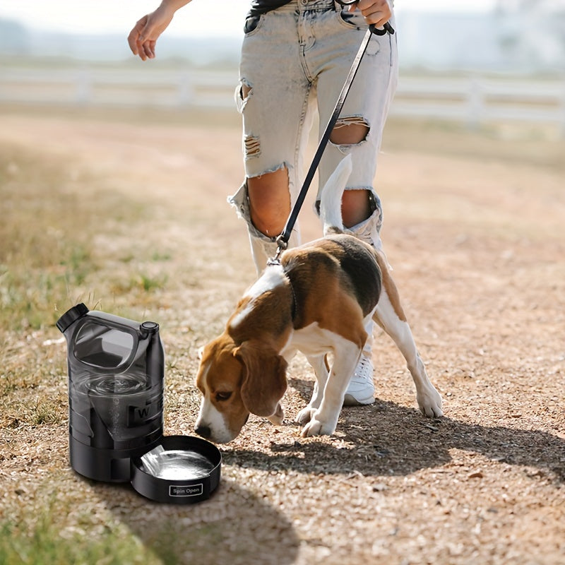 Gourde pour chien 3000 ml avec écuelle rétractable - Distributeur d'eau de voyage portable pour chien pour le camping, la randonnée, la promenade, le parc et la plage - Grande capacité, étanche et sans BPA