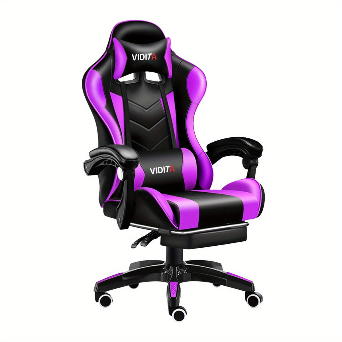 Chaise de bureau gaming ergonomique style course avec soutien lombaire, dossier haut réglable pour adultes et adolescents, fauteuil inclinable pour ordinateur PC