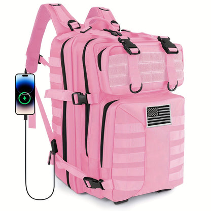 Sac à dos tactique unisexe haute capacité 50L – Sac militaire MOLLE pour le camping, la pêche, la chasse, la randonnée et les voyages – 13 options de couleurs incluant des variantes avec sac à main et sac de rangement