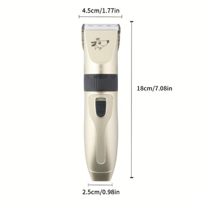 Professional Dog Grooming Kit with X7 Pet Scissors - Low-Noise Clipper Trimmer for Thick Fur, Safe for Dogs Cats & All Pets, Complete Cat & Dog Hair Grooming Set