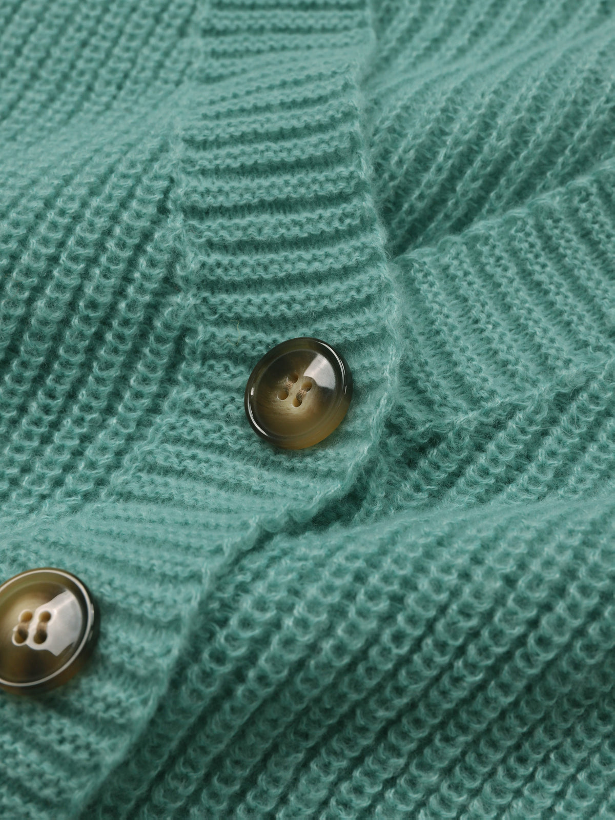 Gilet en maille côtelée pour femme, col en V boutonné à manches longues - Pull ample olive, gilet décontracté et confortable pour l'automne et l'hiver, tailles S-XXL