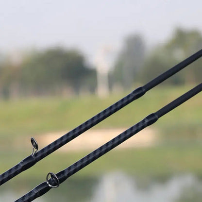 Canne à pêche en fibre de carbone 180 cm avec poignée en bois – Canne casting légère à deux sections, action moyenne, pour toutes les eaux, pêche au bar en eau douce et en mer, pour hommes et femmes