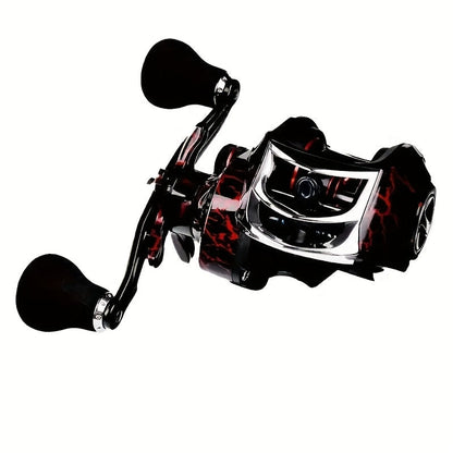 Moulinet Baitcasting 18+1BB haute vitesse, double système de freinage – Frein max 20LB, acier inoxydable, poignée ergonomique, droitier & gaucher, moulinet pour pêche au bar et à la carpe en eau douce et en mer