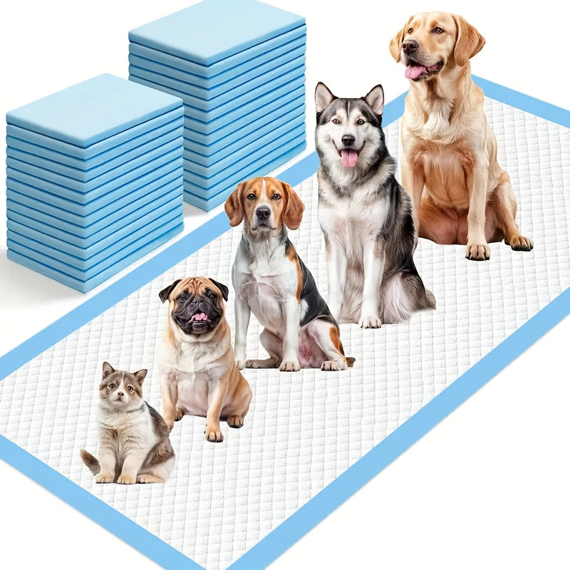 Alèses pour chiens extra larges 60x60 cm – Tapis de propreté jetables super absorbants et anti-fuites pour chiots avec contrôle des odeurs, utilisation intérieure et extérieure, disponibles en paquets de 50 et 200 unités