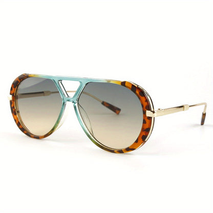 Lunettes de soleil rondes à double pont colorées pour femmes – Monture circulaire rétro avec protection UV, lunettes tendance pour festivals d'été et cadeau d'anniversaire pour elle