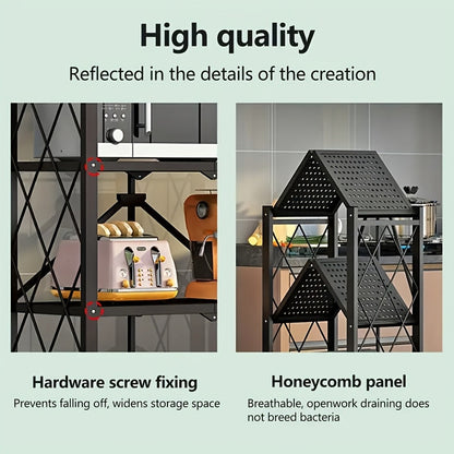 Étagère de rangement sur roulettes – Meuble de rangement mobile à 3, 4 ou 5 niveaux pour bureau et maison, organisateur à étages, montage facile – Noir et blanc