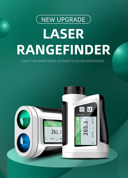 Télémètre laser Nohawk 1000 yards avec écran couleur latéral, rechargeable par USB, synthèse vocale en anglais, compensation de pente, alertes par vibration, 9 modes, unités M/Yard/Ft pour golf, chasse, disc golf, noir/blanc