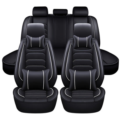 Housses de siège auto en similicuir, ensemble complet 5 places – Protection intégrale 360° imperméable, rembourrage en mousse souple, revêtement antidérapant, ajustement universel pour voitures, camions, berlines et SUV, 6 couleurs disponibles