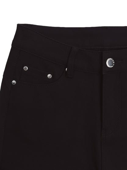 Jean skinny stretch taille haute pour femme, détail bouton en métal, style urbain, pantalon en jean coupe ajustée, 10 couleurs, S-XXL