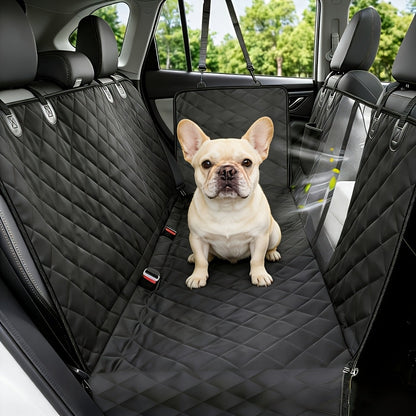 Housse de siège auto pour chien robuste, imperméable et antidérapante, protection de banquette arrière, résistante aux rayures et aux déversements, en nylon, avec rabats latéraux, installation facile, lavable en machine, pour SUV, berline et camion