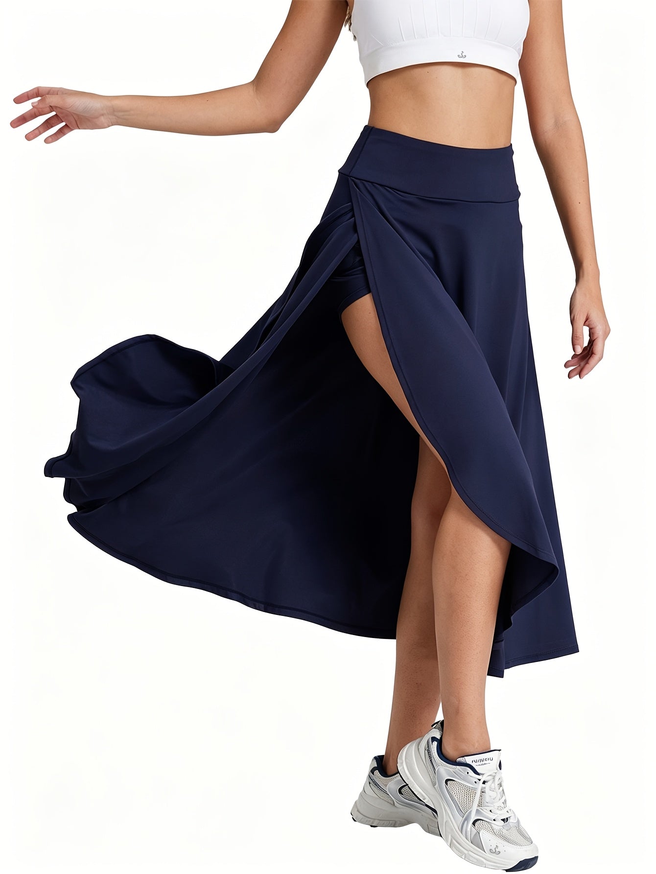 Women's 2-in-1 High Waist Skort with Inner Shorts & Pockets – Lightweight Stretchy Activewear Tennis Skirt for Sports Gym Workout Casual Wear, XS-XXL, Multiple Colors