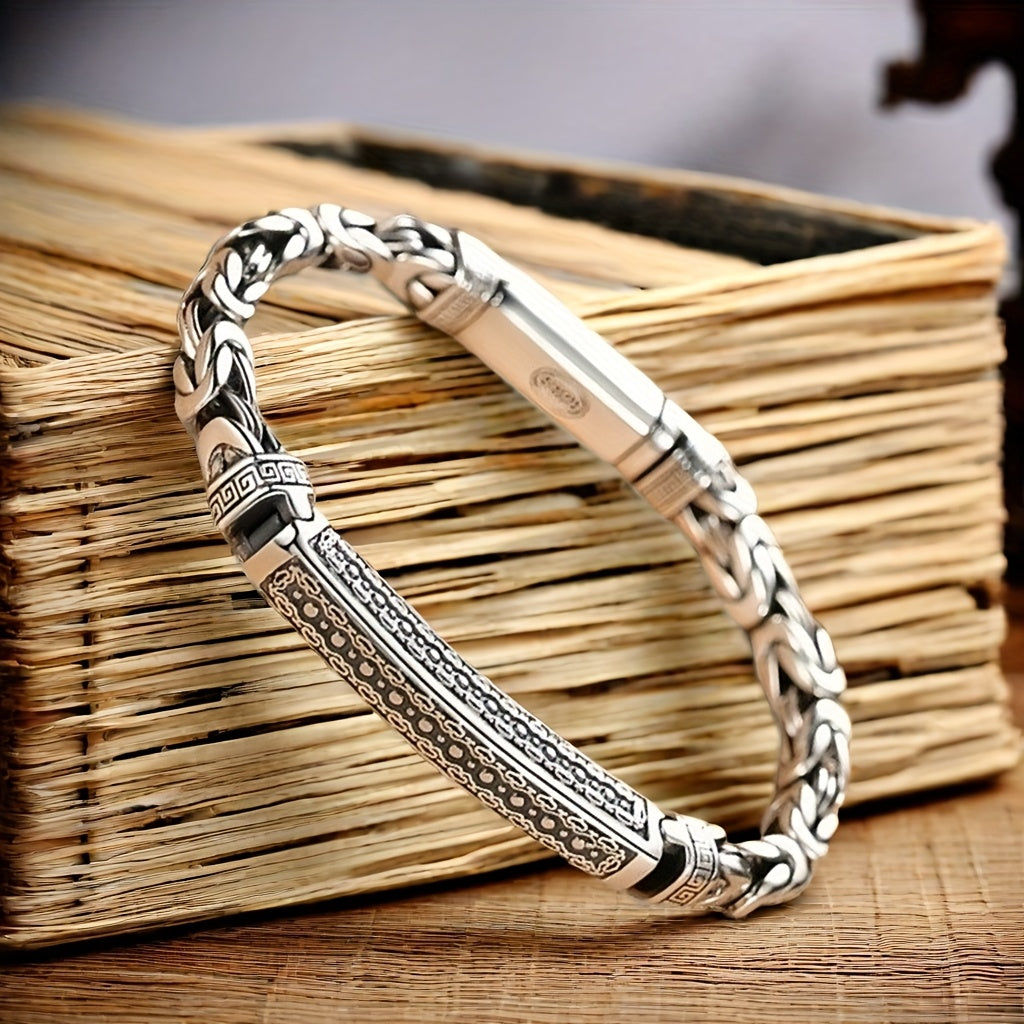 Bracelet pour femme en argent sterling S925, style moderne et raffiné – Bracelet chaîne minimaliste et élégant, hypoallergénique, idéal pour le quotidien, les fêtes, la Saint-Valentin et comme cadeau d'anniversaire