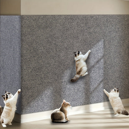 Self-Adhesive Cat Scratching Mat for Walls & Furniture – Scratch-Resistant Felt & Polyester Cat Climbing Pad, Furniture Protector, Interactive Indoor Cat Scratcher for Home Decor