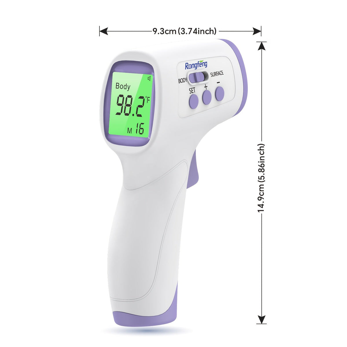 Thermomètre frontal sans contact pour adultes et enfants – Thermomètre infrarouge numérique avec alarme de fièvre, écran rétroéclairé 3 couleurs, 28 mémoires, résultats rapides et précis pour tous les âges