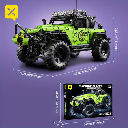 2372 pièces, voiture tout-terrain de construction à grande échelle 1:8 avec pneus imposants – Modèle d'exposition détaillé de véhicule tout-terrain, cadeau pour adultes et enfants