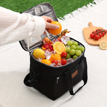 Sac à lunch isotherme pliable et portable, sac fourre-tout pour boîte à bento, doublure en aluminium étanche gardant les aliments frais et froids pour le travail, les voyages, les pique-niques et l'école