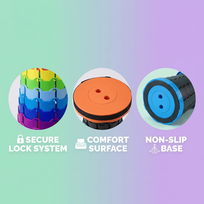Collapsible Camping Stool 400 Lbs Capacity Ultra-Portable Lightweight Folding Seat - Folds Flat Fits in Backpack for Camping, Hiking, Fishing & Indoor Outdoor Use - Rainbow Option Available