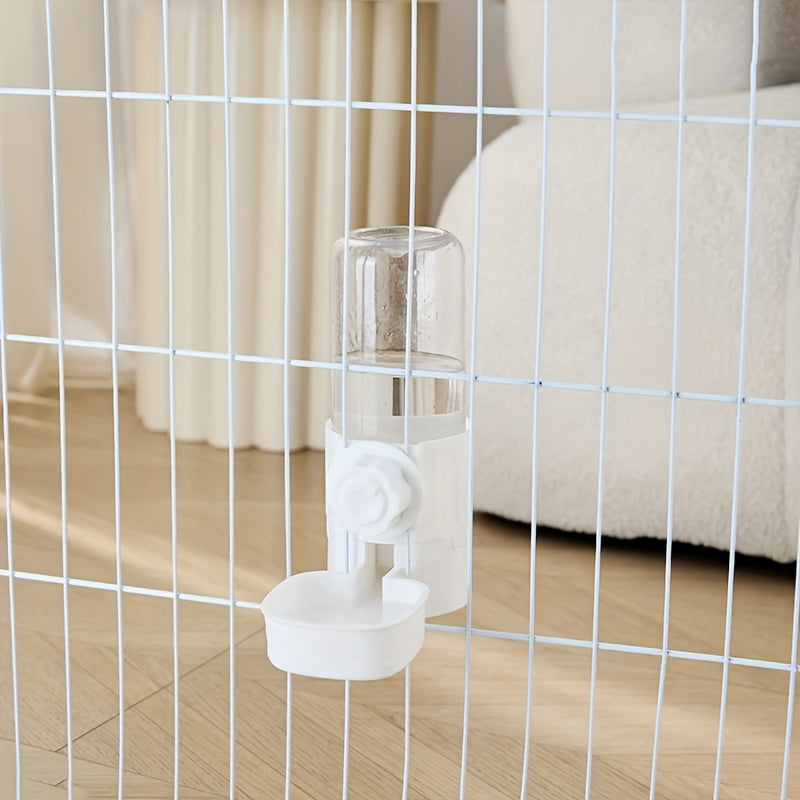 Distributeur automatique de nourriture et d'eau par gravité à suspendre pour lapins, chats, chiens et cochons d'Inde, ensemble abreuvoir et mangeoire, 1,2 L / 0,5 L