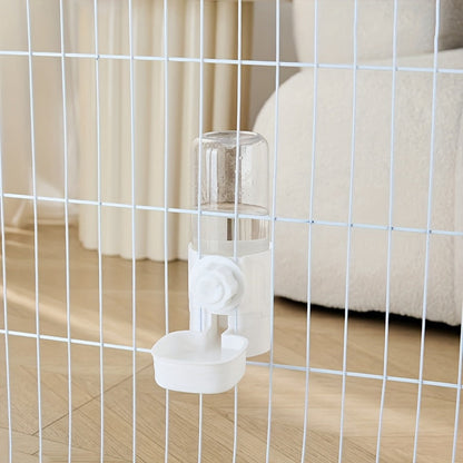 Distributeur automatique de nourriture et d'eau par gravité à suspendre pour lapins, chats, chiens et cochons d'Inde, ensemble abreuvoir et mangeoire, 1,2 L / 0,5 L