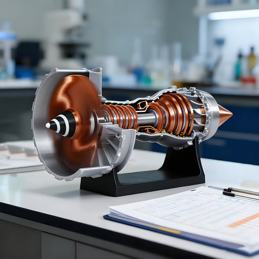 Kit de modèle réduit de mini moteur à réaction rotatif avec ventilateur de turbine mobile - Assemblage de moteur d'avion à imprimer en 3D, modèle d'exposition réaliste, cadeau d'aviation éducatif pour adultes, adolescents et collectionneurs