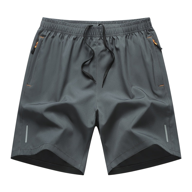 Lot de 4 shorts de sport pour homme, séchage rapide, légers et respirants, poches zippées, taille à cordon, coupe ample pour la course, la salle de sport, le vélo, le basket-ball, le tennis, les sports de plein air et la plage - Couleurs variées S-XXXL