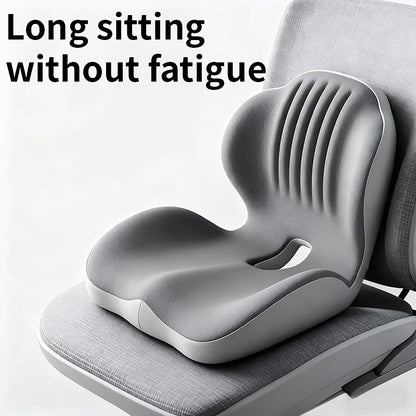Coussin de siège ergonomique en mousse à mémoire de forme avec soutien lombaire et design creux respirant – Coussin de coccyx confortable pour chaise de bureau, siège auto, position assise prolongée, unisexe
