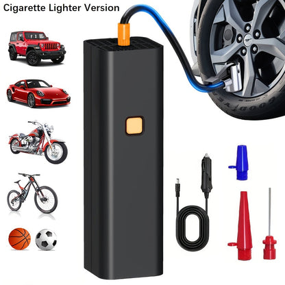 Compresseur d'air portable pour pneus de voiture, vélo, moto et ballons, manomètre numérique, arrêt automatique, versions USB et allume-cigare disponibles