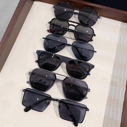 Lot de 6 paires de lunettes de soleil polarisées classiques pour hommes et femmes – Protection UV pour la conduite, la pêche, les voyages, les fêtes en plein air et les vacances, accessoires photo amusants et coffret cadeau