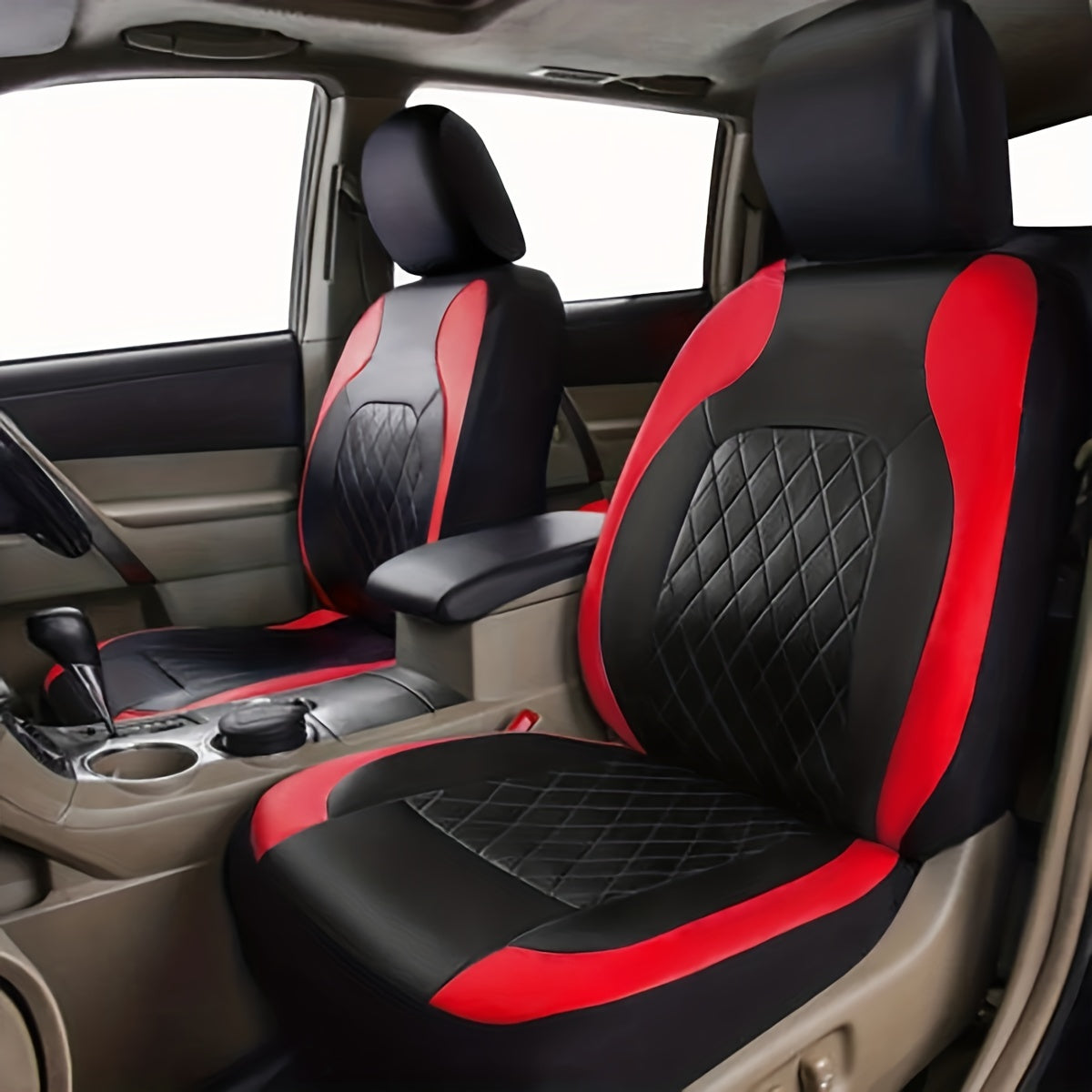 Housses de siège auto universelles en cuir synthétique, imperméables et matelassées, avec rembourrage en mousse, adaptées à toutes les saisons pour voitures, SUV et camions, gris, noir, rouge, bleu, lot de 1 ou 12 pièces
