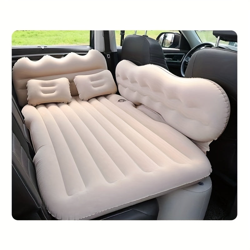Matelas gonflable pour SUV - Lit de voiture pour camping et voyage - Matelas gonflable floqué universel pour coffre ou banquette arrière de SUV, lit de camping portable avec sac de rangement et kit de réparation, accessoires de road trip