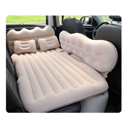 Matelas gonflable pour SUV - Lit de voiture pour camping et voyage - Matelas gonflable floqué universel pour coffre ou banquette arrière de SUV, lit de camping portable avec sac de rangement et kit de réparation, accessoires de road trip
