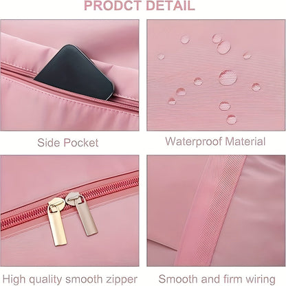 Grand sac fourre-tout de voyage de 67 litres (17,7 gallons) – Sac de sport portable, sac de week-end et de nuit pour femmes et hommes – Violet, rose surdimensionné et noir surdimensionné