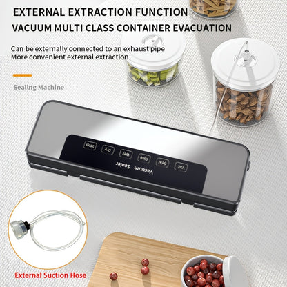 Machine de mise sous vide 65 KPA 6-en-1 avec 40 sacs gratuits – Modes humide et sec, scelleuse sous vide automatique pour la conservation des aliments, appareil professionnel et domestique avec tuyau externe