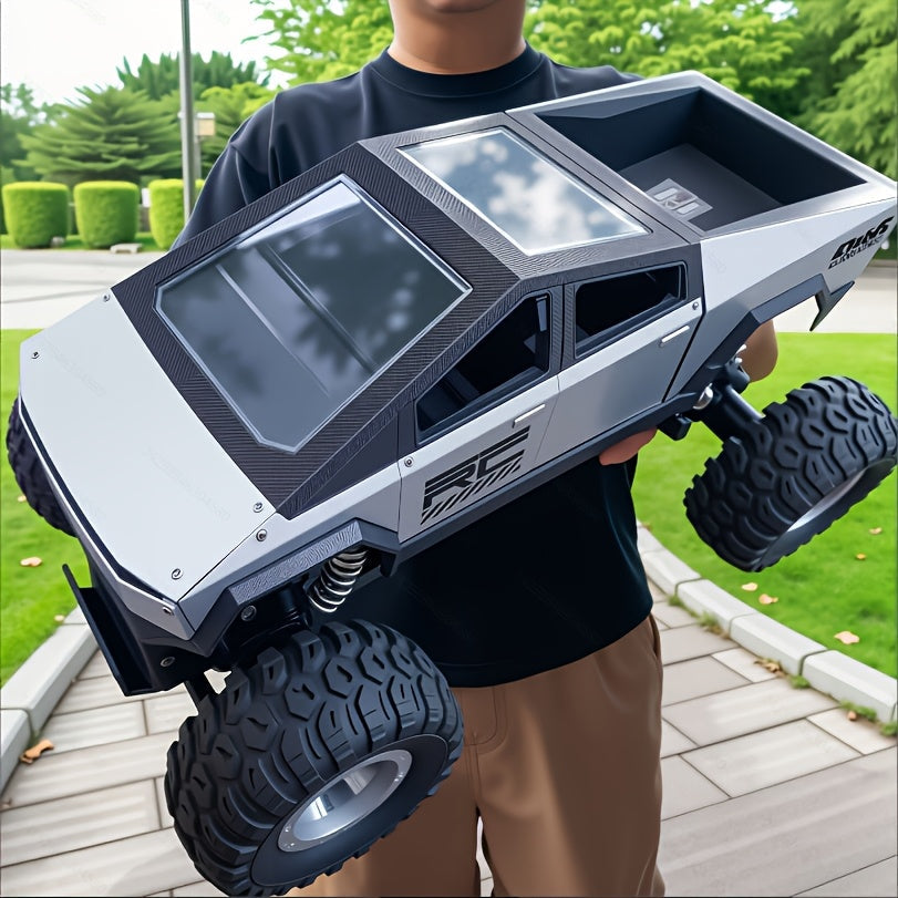 Monster Truck télécommandé 1:14 1:18, voiture RC tout-terrain 4WD 2,4 GHz avec lumières LED, effet fumée, son réaliste, carrosserie en métal et grandes roues pour enfants et adultes