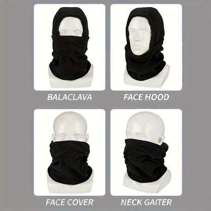 Lot de 2 cagoules de ski coupe-vent en polaire – Protection intégrale du visage et du cou pour hommes et femmes, idéale pour le cyclisme, le ski, le snowboard, la moto et les sports d'extérieur par temps froid, bonnet chaud unisexe