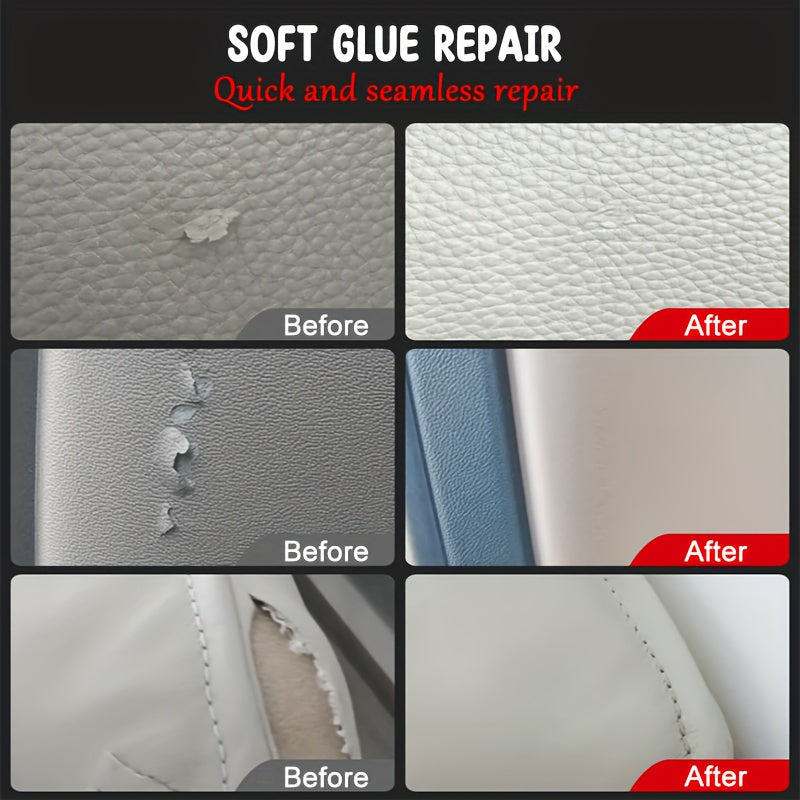 Colle de réparation de tissu ultra-résistante, invisible, lavable, sans couture, adhésif puissant pour siège de voiture, canapé, vêtements, chaussures, veste - Colle à tissu multi-usages instantanée de qualité professionnelle